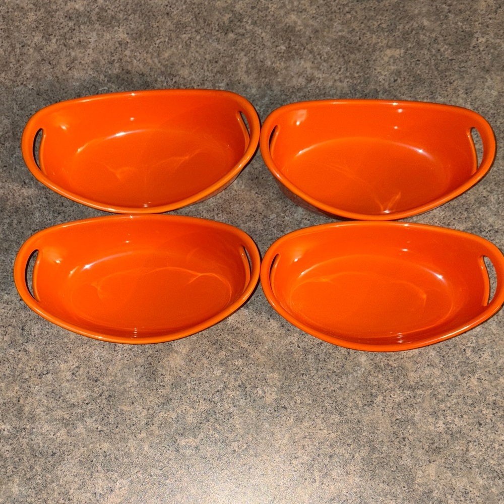 Rachael Ray Vibrant Orange Oval Dish Set